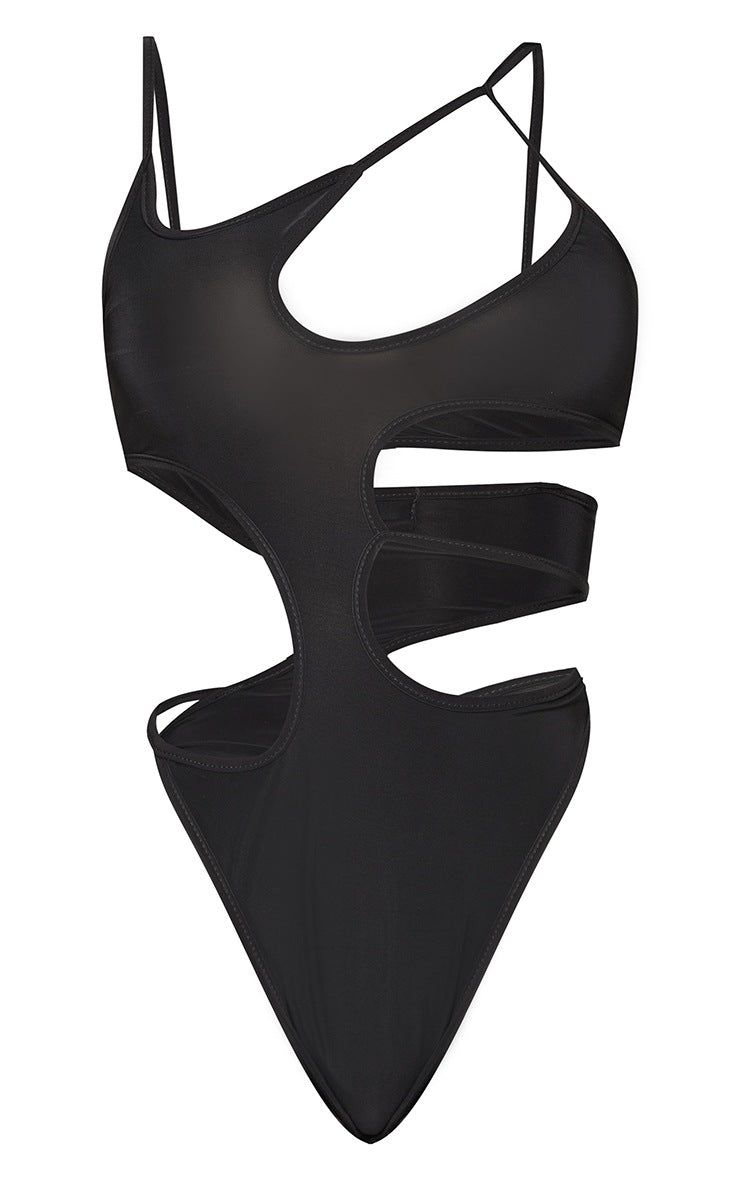 Shape Black Slinky Extreme Cut Out Detail Bodysuit