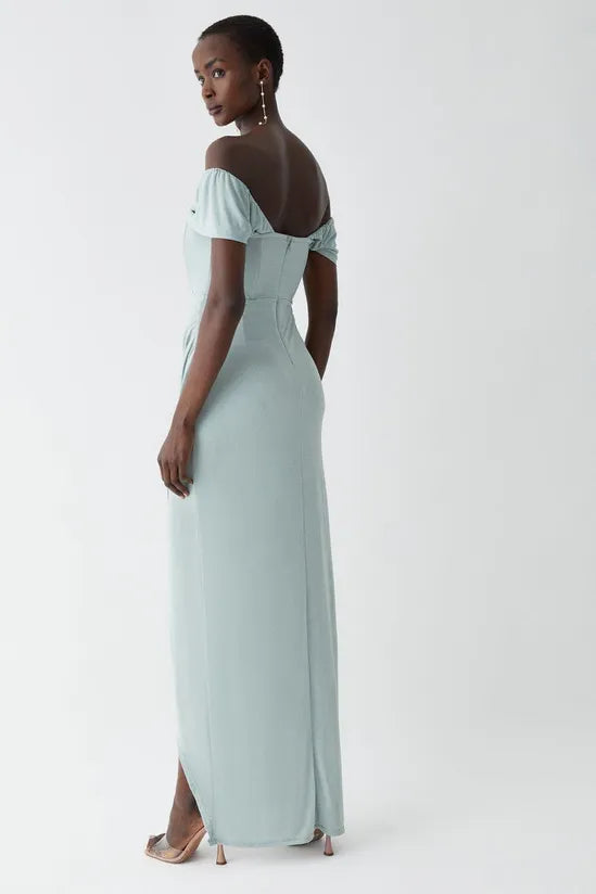 Bardot Slinky Jersey Bridesmaids Maxi Dress