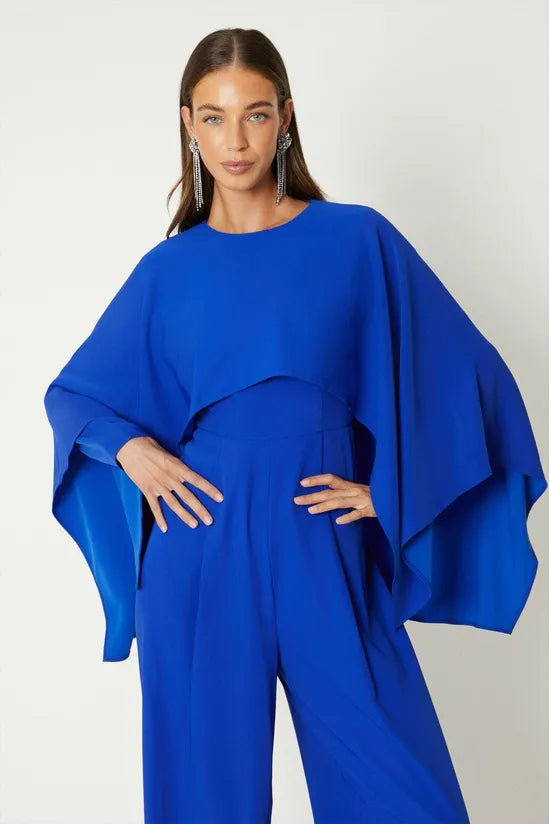 Cape Wide Leg Jumpsuit