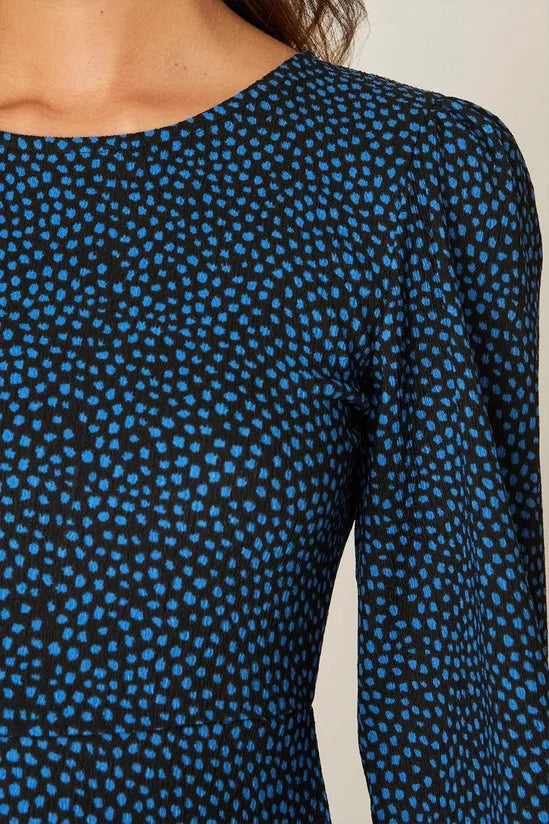 Dorothy Perkins Petite Blue Spot Printed Mini Dress