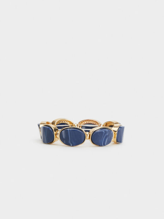 Blue Stone Gold Details Bracelet