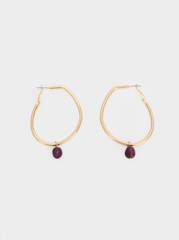 Irregular Golden Circle Earrings