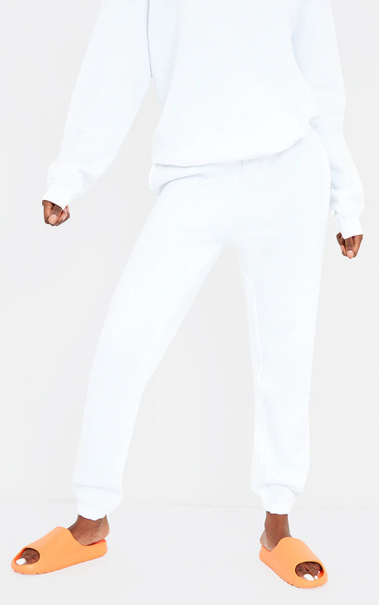 TALL WHITE ULTIMATE SWEAT CUFF ANKLE JOGGERS