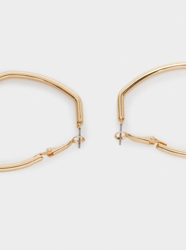 Irregular Golden Circle Earrings