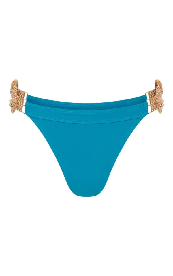 Teal Diamante Jewel Bikini Bottom