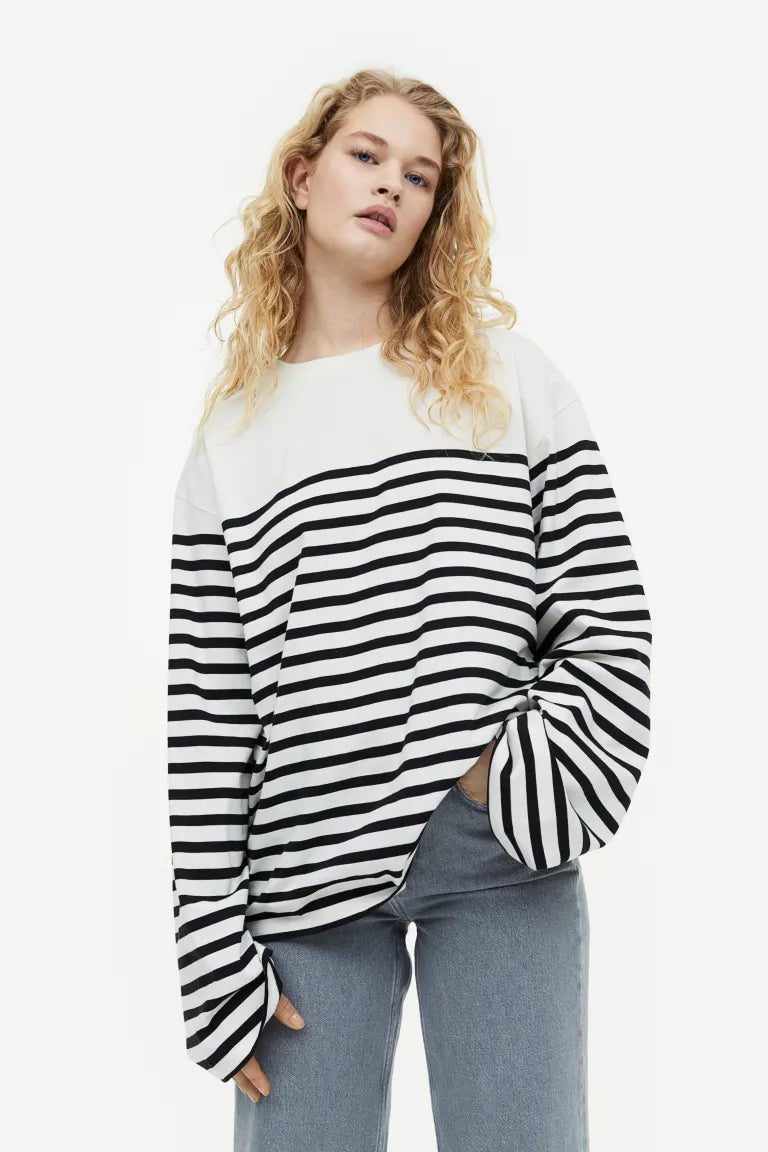 Long-sleeved Jersey Top