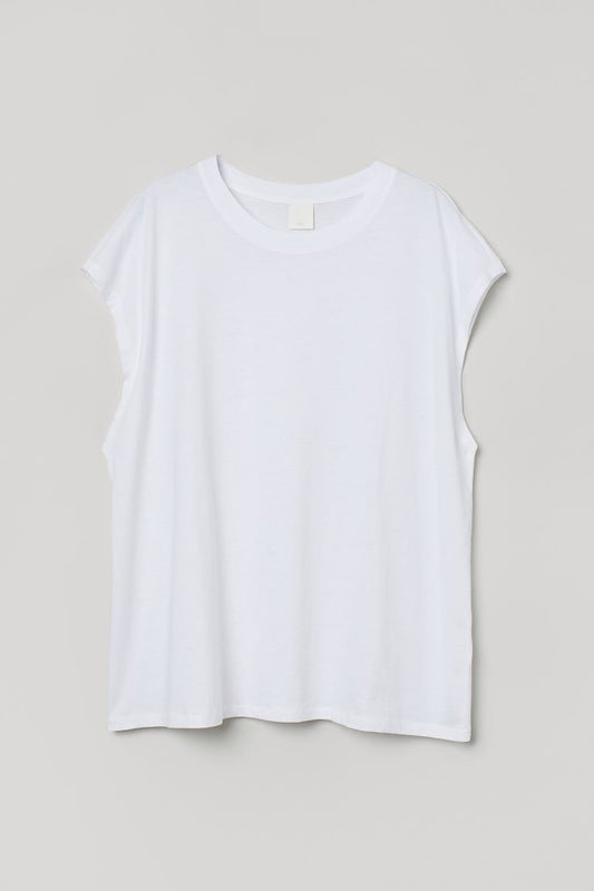 Cotton Sleeveless Top White