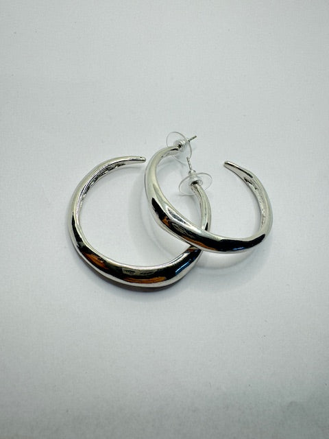 Silver hoop earrings