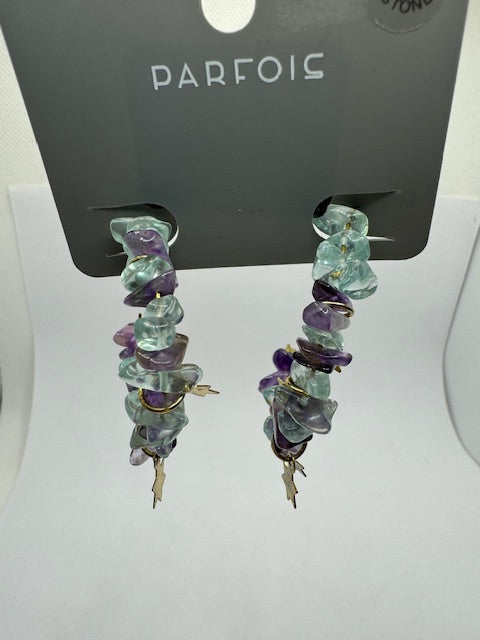 Multi real stone earrings