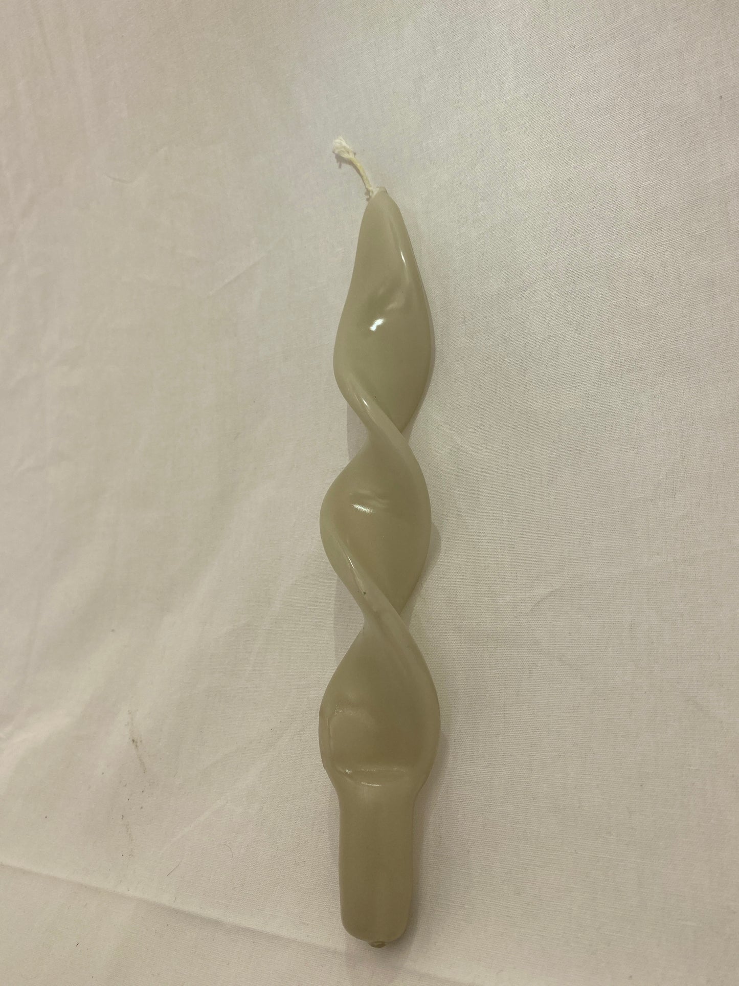 Light Green Spiral Candle