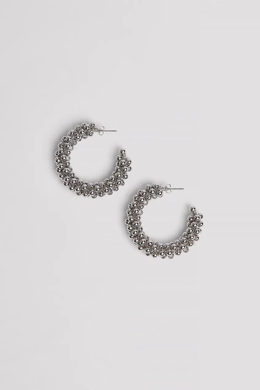 Beaded Detailed Hoops