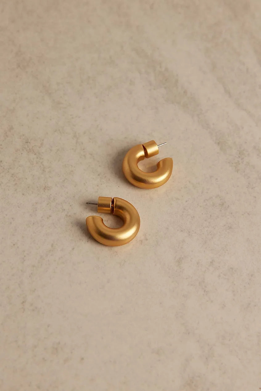 Chubby Gold Plated Hoops