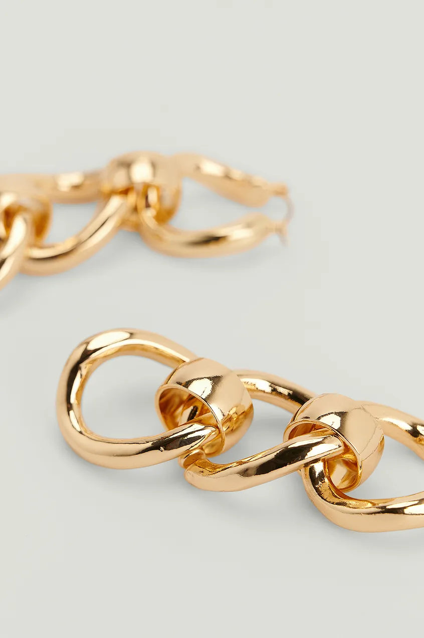 Chunky Chain Earrings Gold