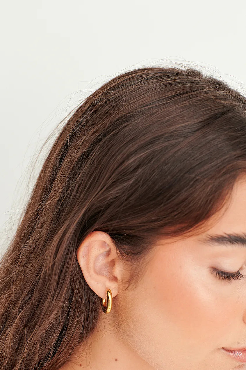 Chunky Gold Plated Hoops