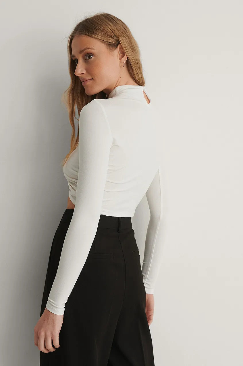 Cropped Pleated Top