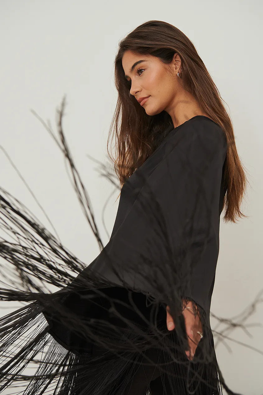 Fringe Poncho Top