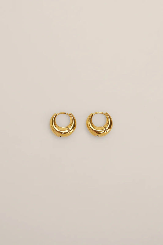 Gold Plated Drop Shape Hoops