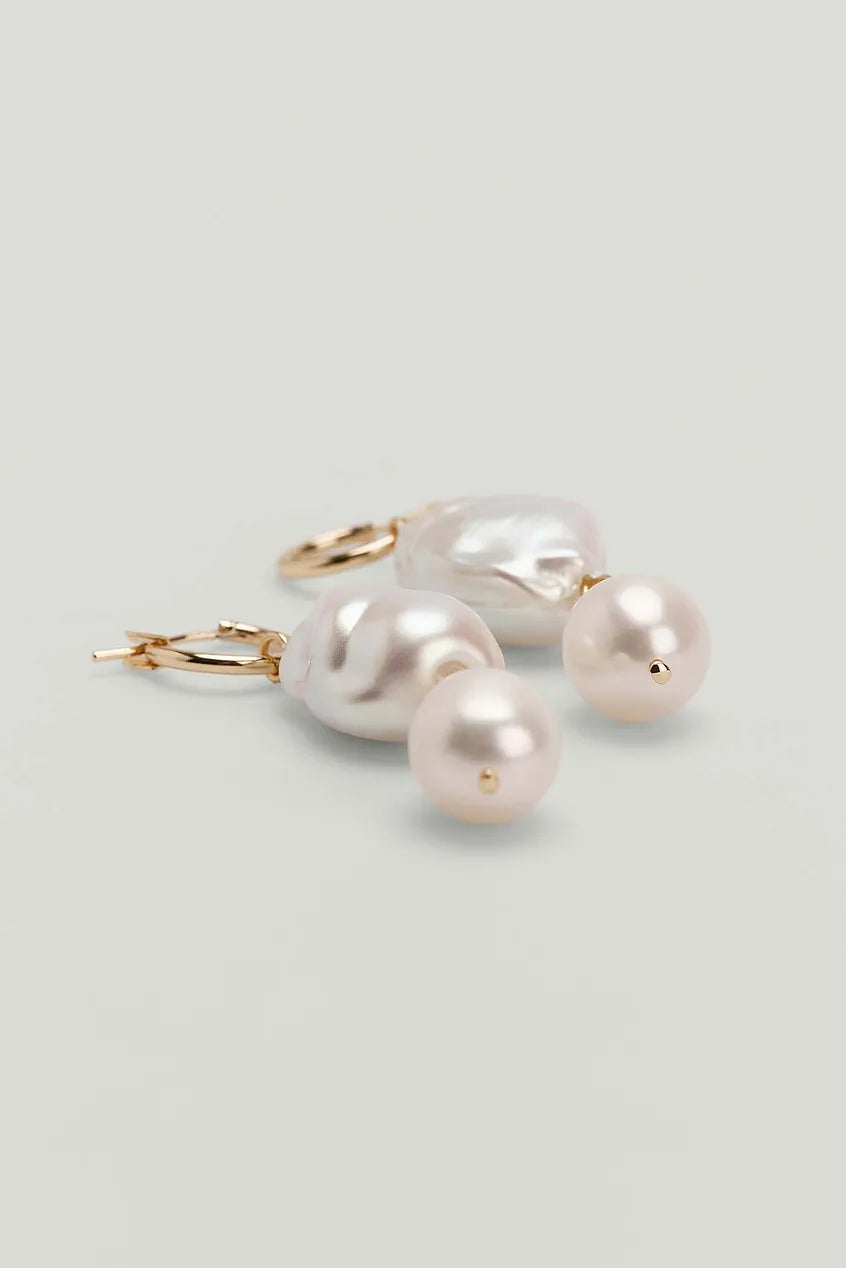 Hanging Big Pearl Earrings