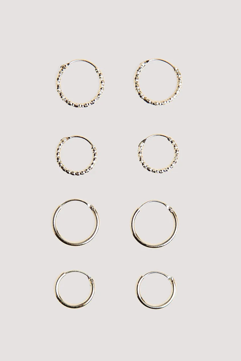 Mini Hoop Earring Set Gold