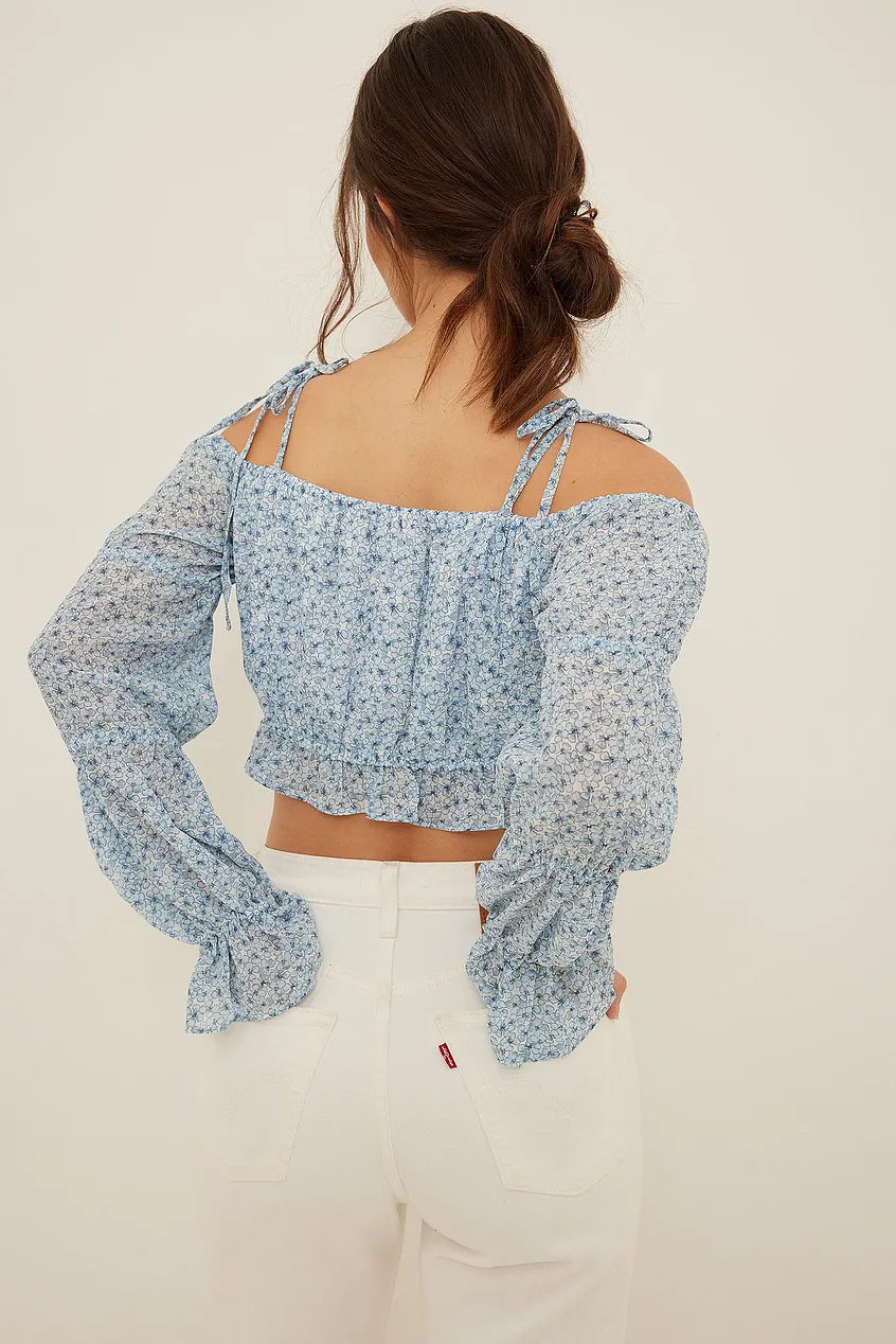 Off Shoulder Recycled Blouse