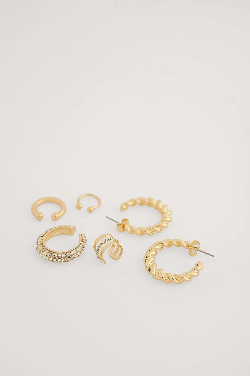 Multipack Mixed Earrings Gold