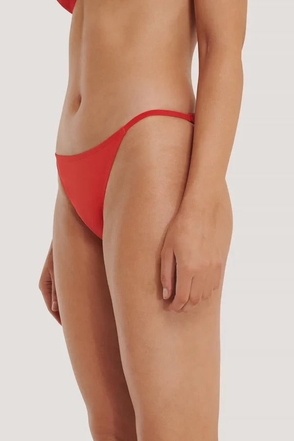 Thin Strap Bikini Briefs Red