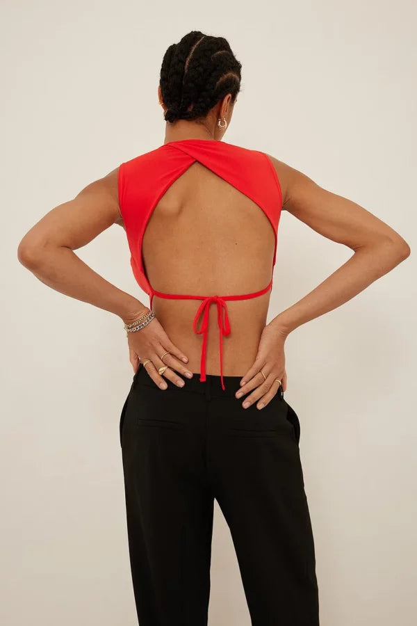 Tie Back Cropped Top