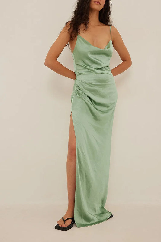 Waterfall Draped Maxi Dress