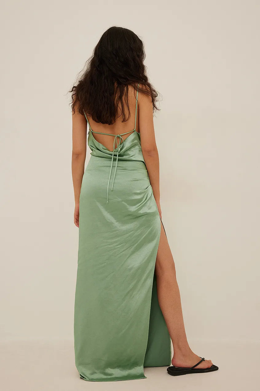 Waterfall Draped Maxi Dress