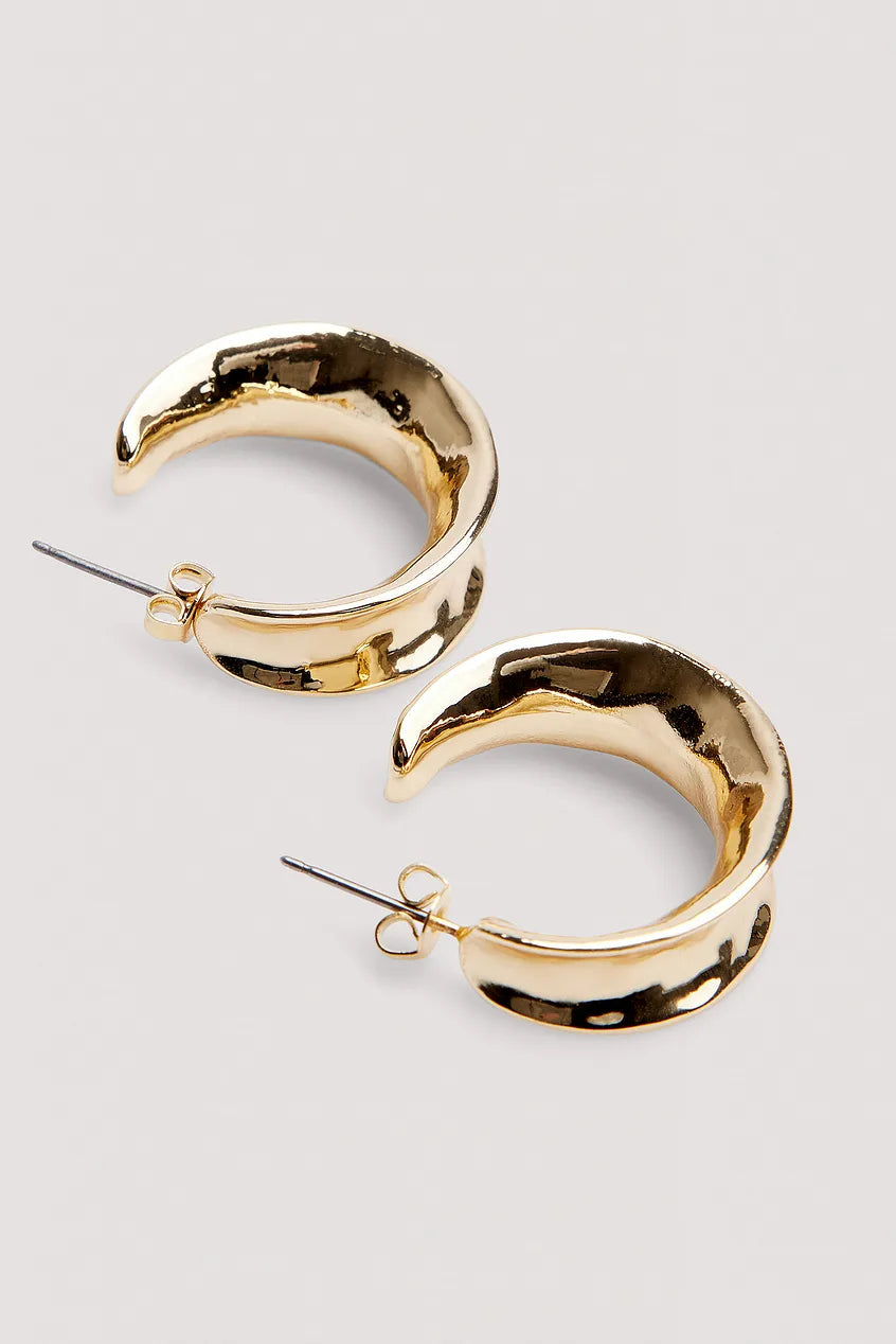 Wide  Hoops - Gold