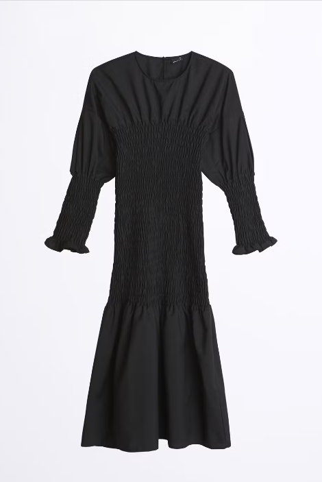 Magdalena Smock Dress Black