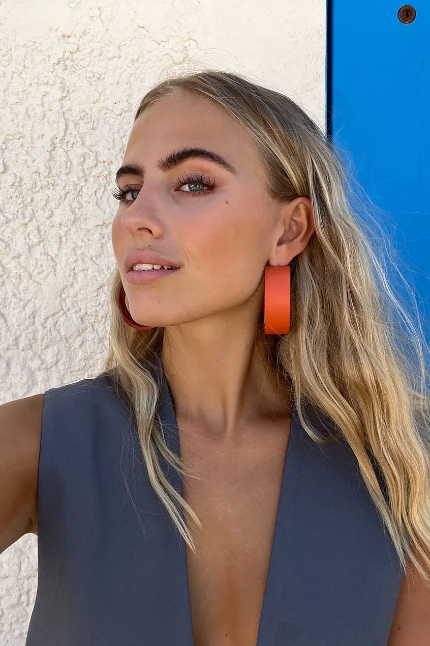 Hoop Earrings Orange