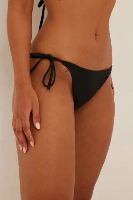 Tie Strap Bikini Panty Black