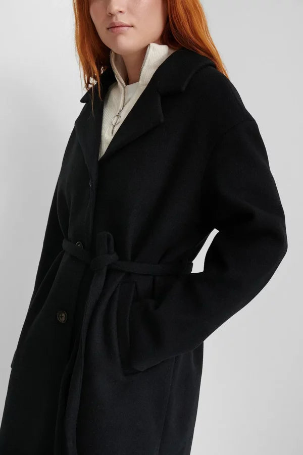 Classic Belted Coat Black